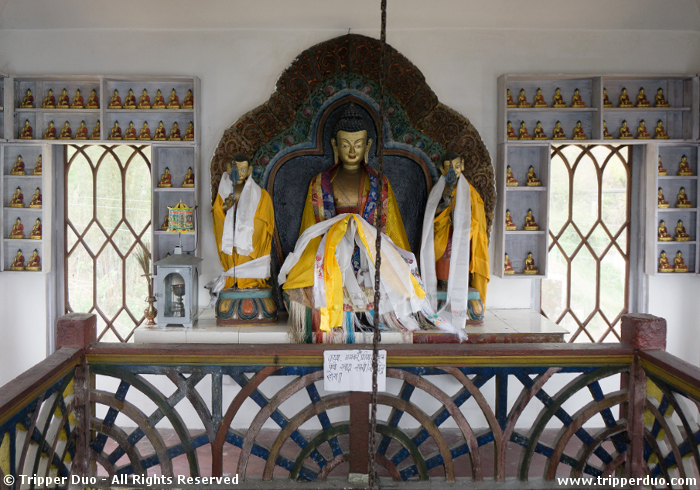 The attic houses the oldest surviving Buddha statue of the Darjeeling area from the old Ghum Monastery.