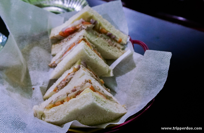 A single serving of the Tuna Sandwich