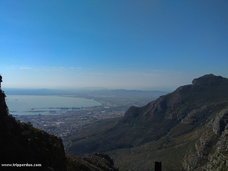 Lovely view of Cape Town and the sea below